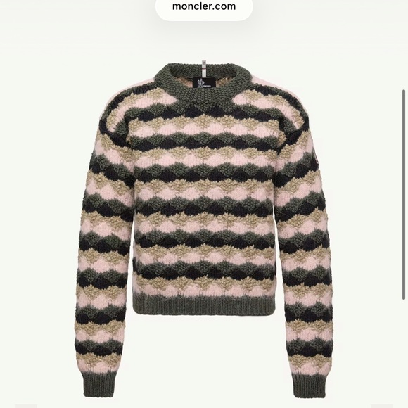 Moncler Sweaters - Moncler Wool & Alpaca Blend Striped Sweater